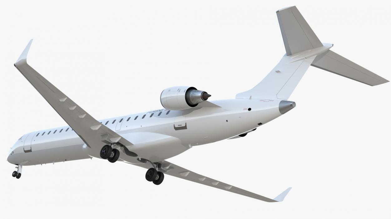 Regional Jet Bombardier CRJ550 Exterior Only 3D model