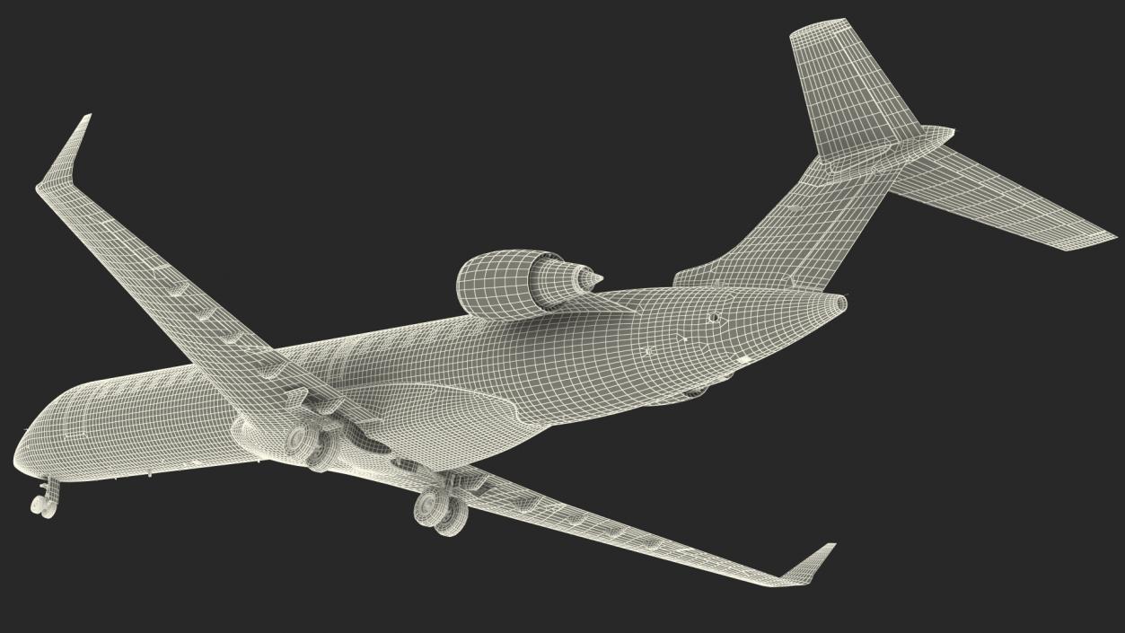 Regional Jet Bombardier CRJ550 Exterior Only 3D model