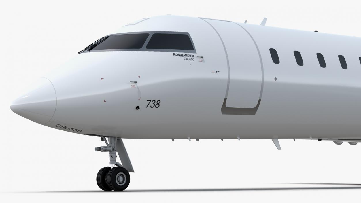 Regional Jet Bombardier CRJ550 Exterior Only 3D model