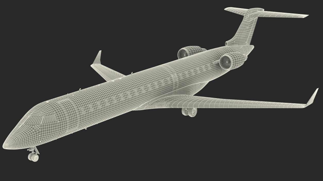 Regional Jet Bombardier CRJ550 Exterior Only 3D model