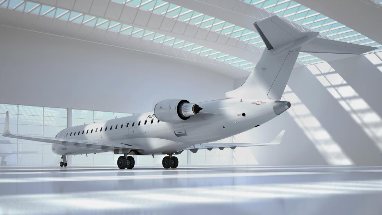 Regional Jet Bombardier CRJ550 Exterior Only 3D model