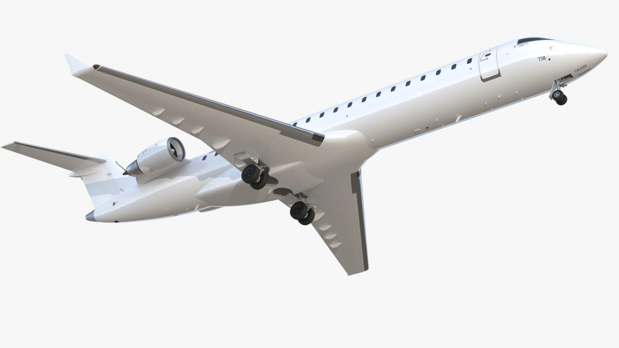 Regional Jet Bombardier CRJ550 Exterior Only 3D model