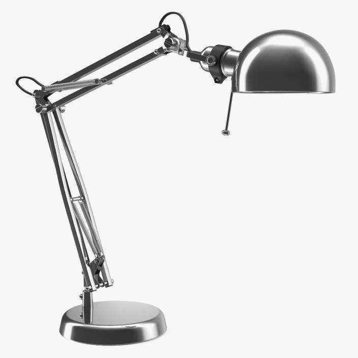 3D Chromium Desk Lamp model