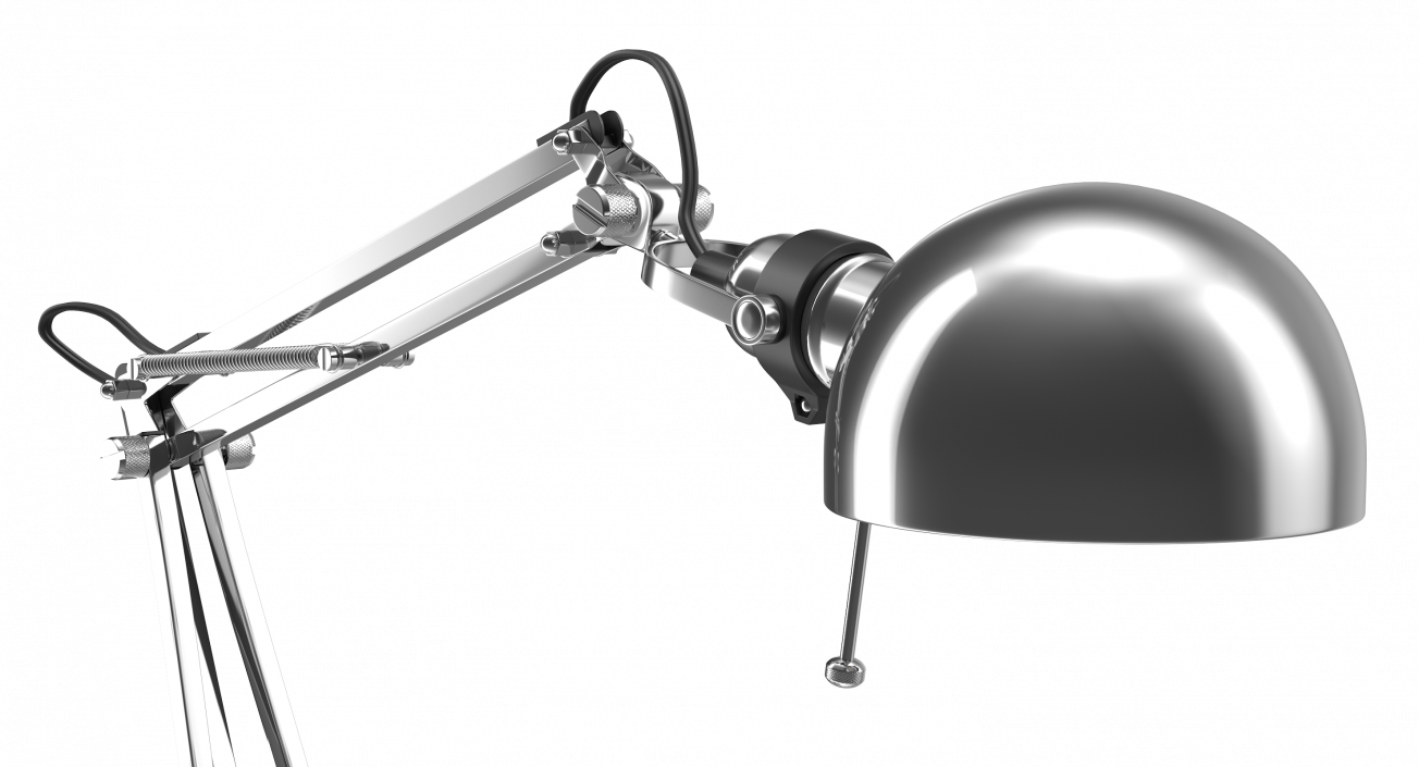 3D Chromium Desk Lamp model