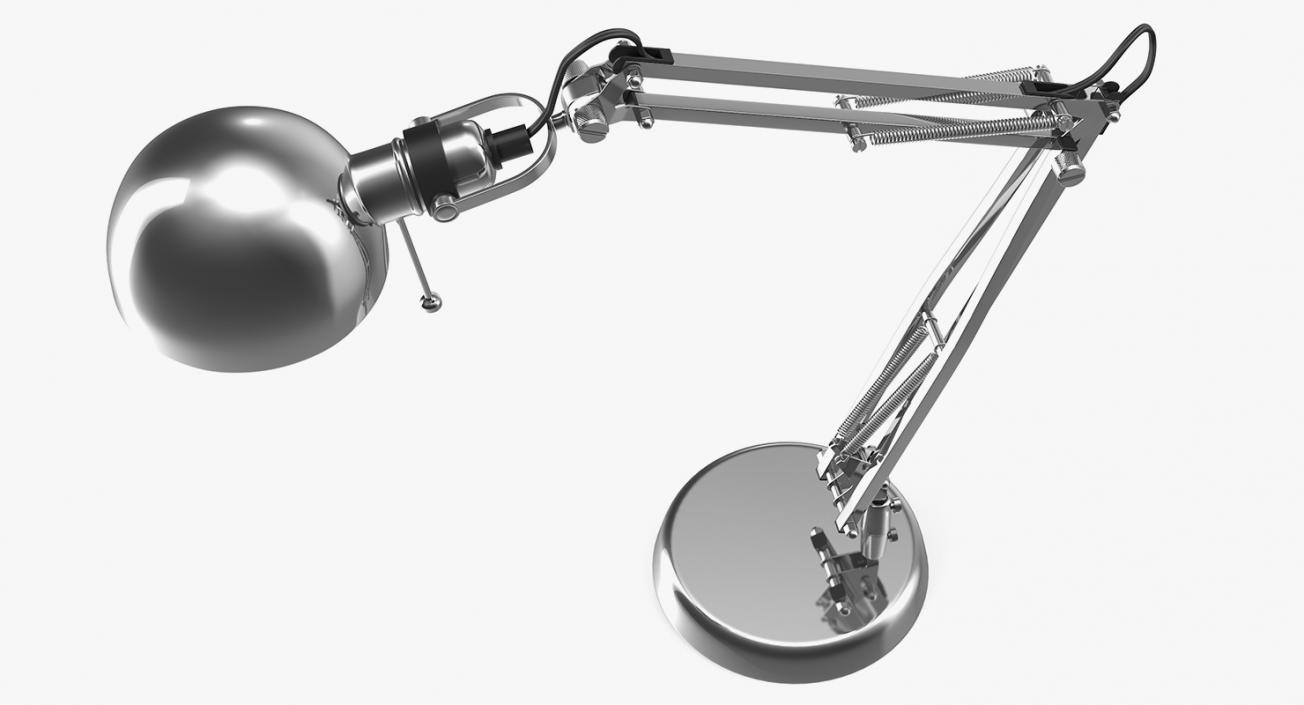 3D Chromium Desk Lamp model