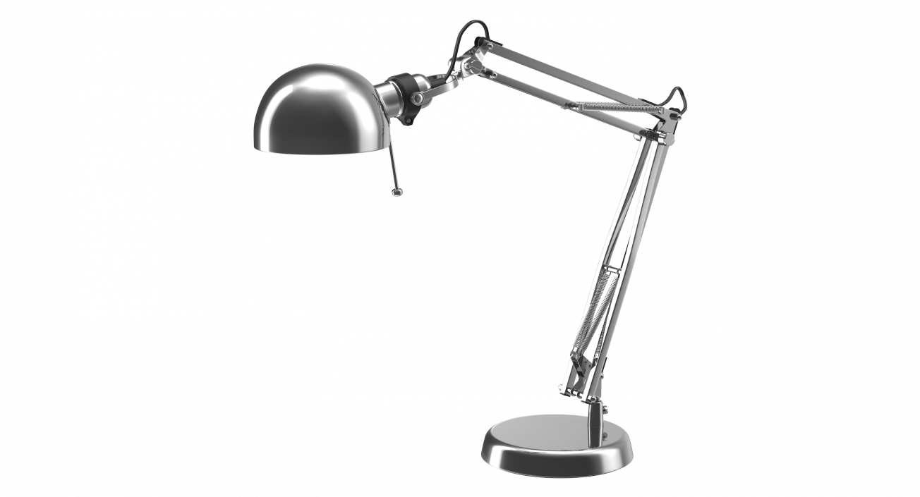 3D Chromium Desk Lamp model