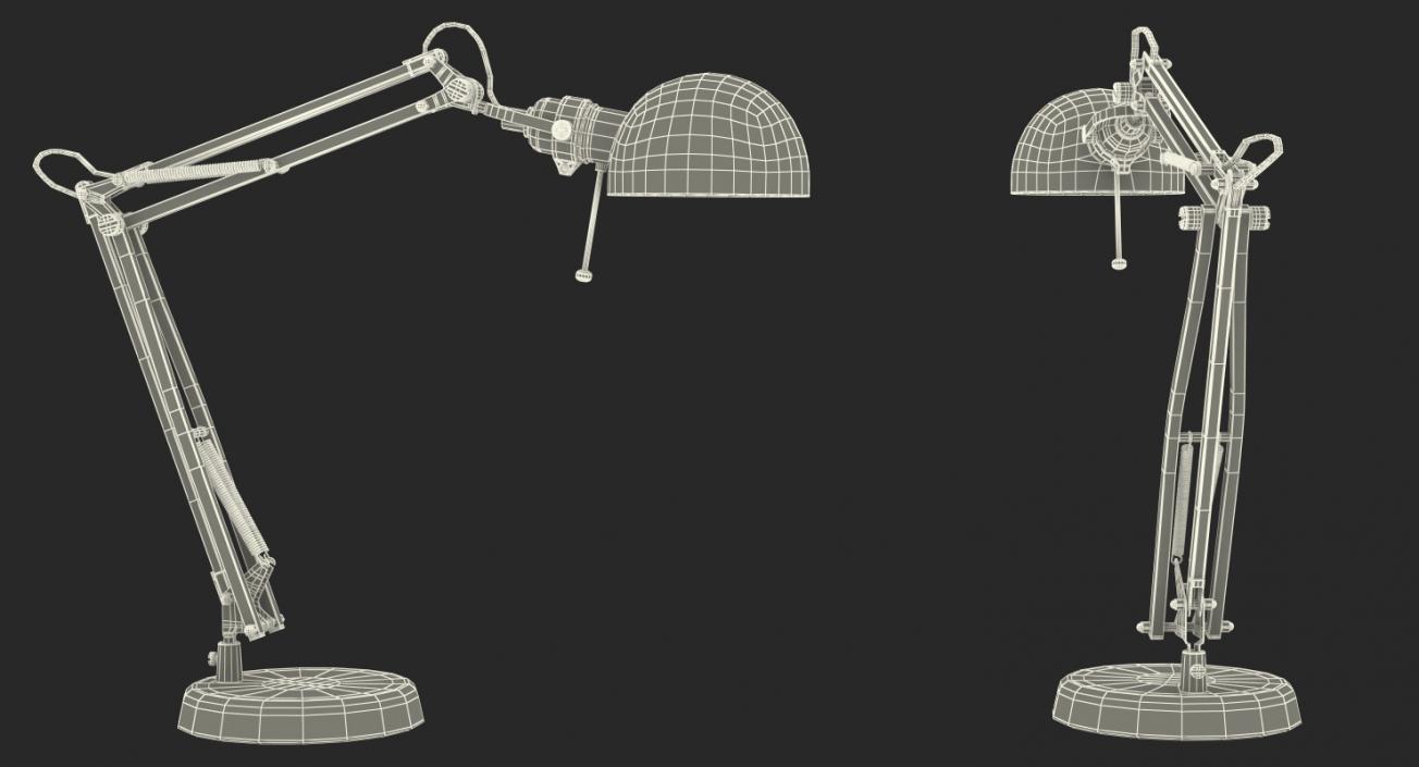 3D Chromium Desk Lamp model