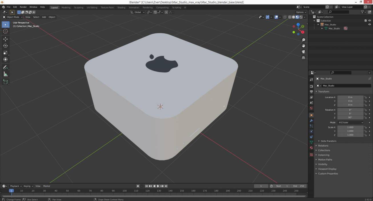 3D model Mac Studio