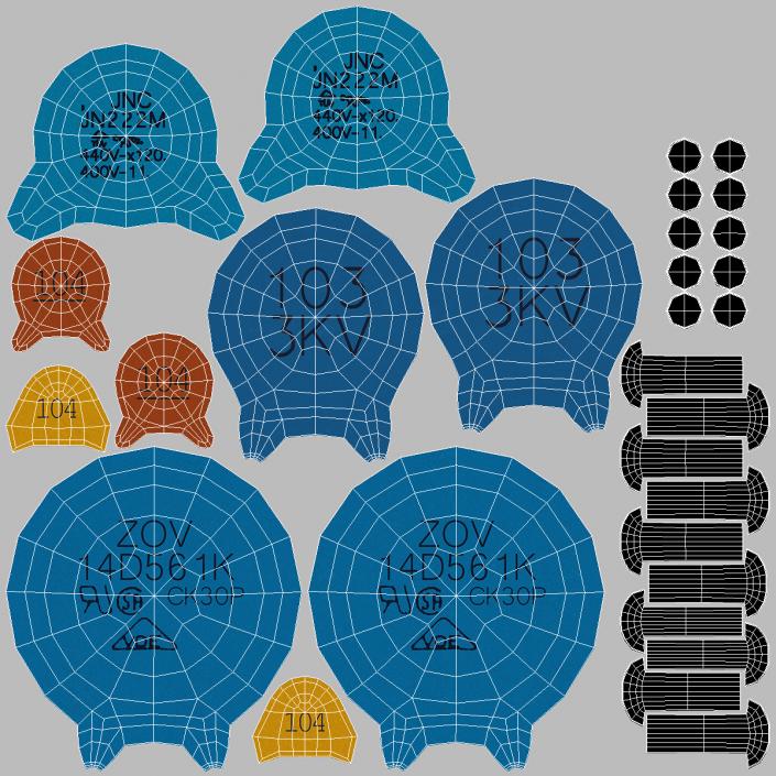 3D Monolithic Ceramic Capacitor Soldered Set