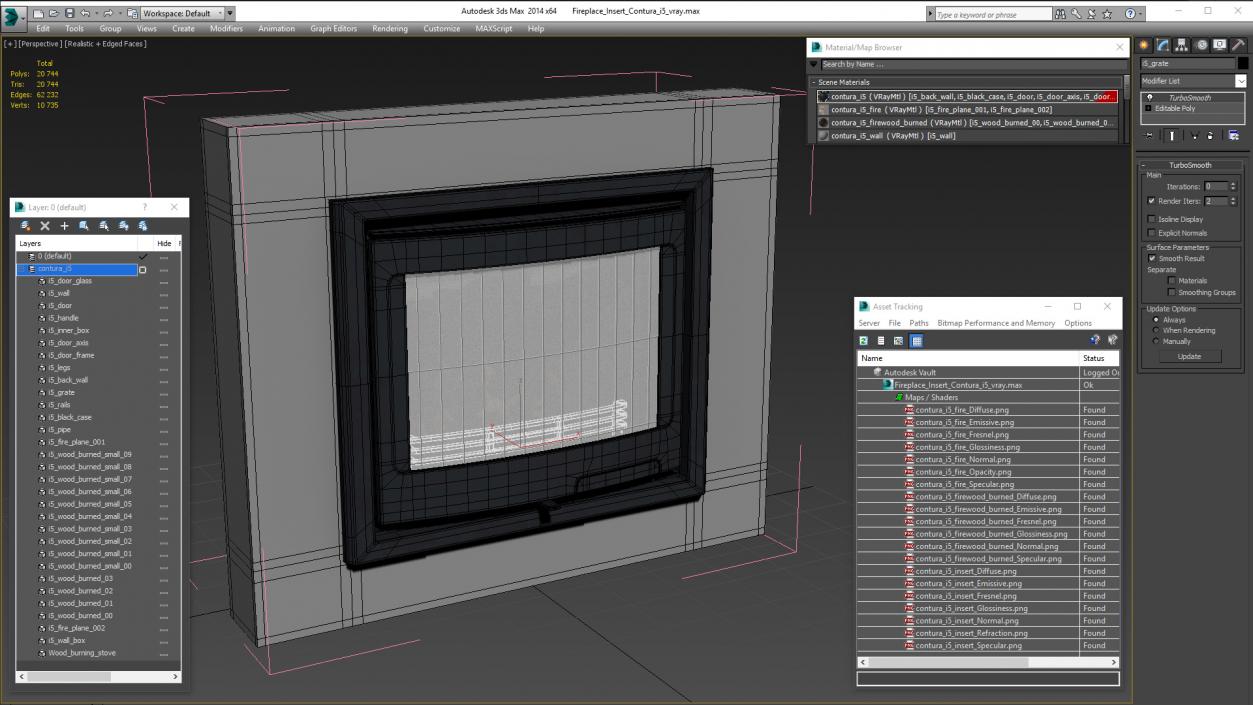 Fireplace Insert Contura i5 3D