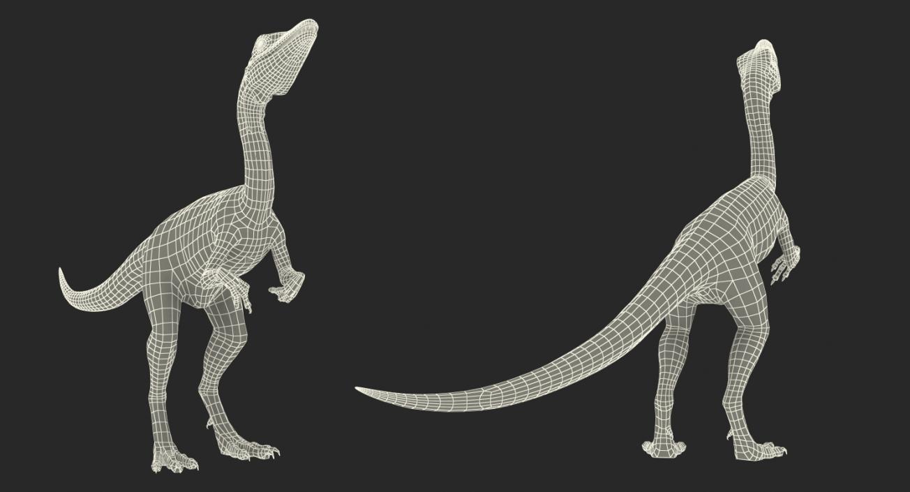 3D model Dinosaur Compsognathus Worried Pose