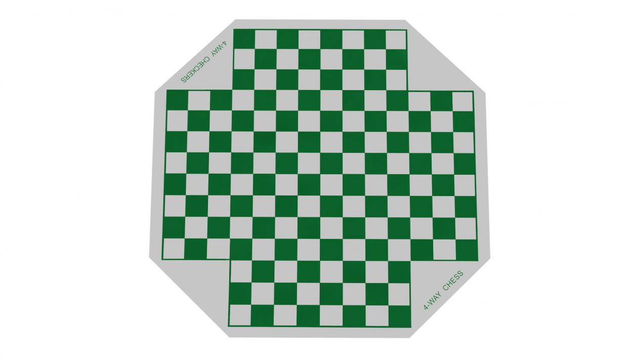 3D Checkers Board for 4 Players model