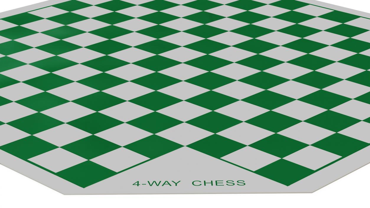 3D Checkers Board for 4 Players model