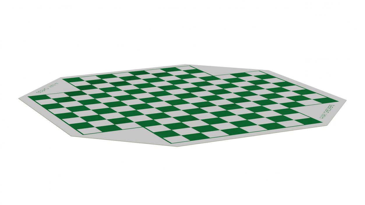 3D Checkers Board for 4 Players model