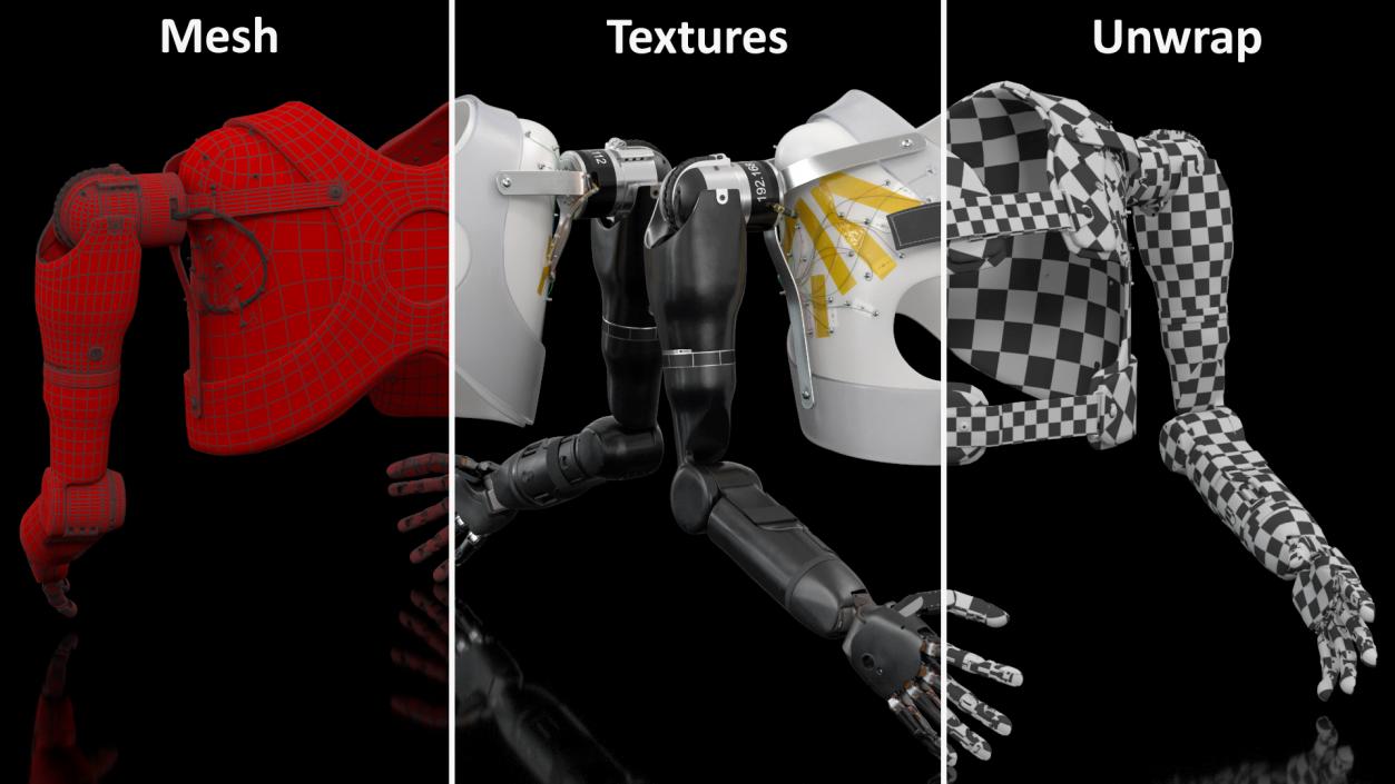 3D model Modular Prosthetic Limbs Fur Rigged