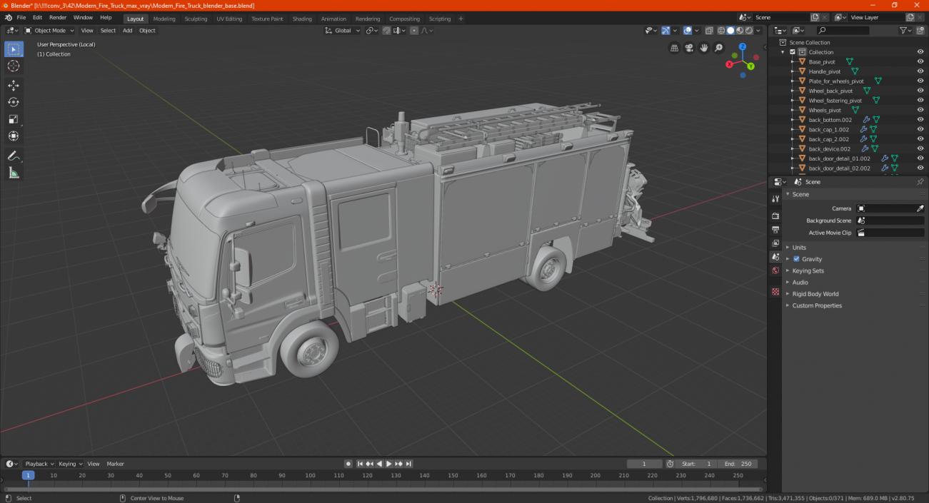 Modern Fire Truck 3D