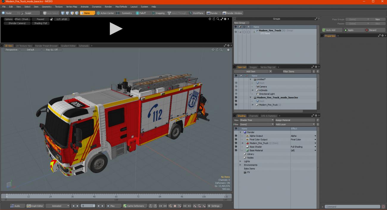 Modern Fire Truck 3D