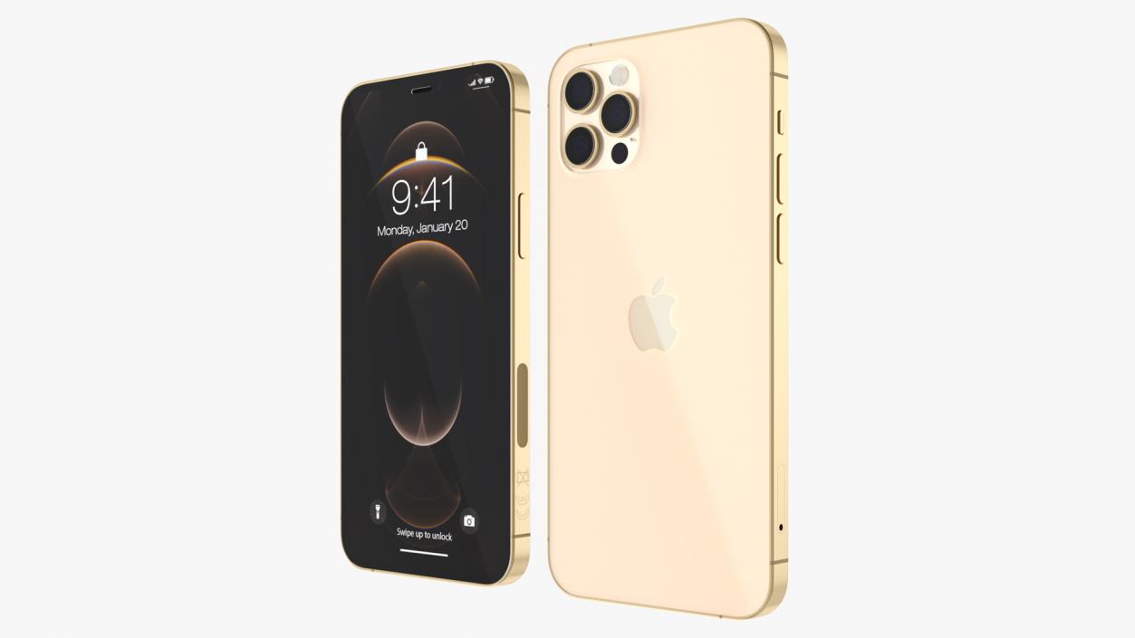 Apple iPhone 12 Pro Gold 3D model