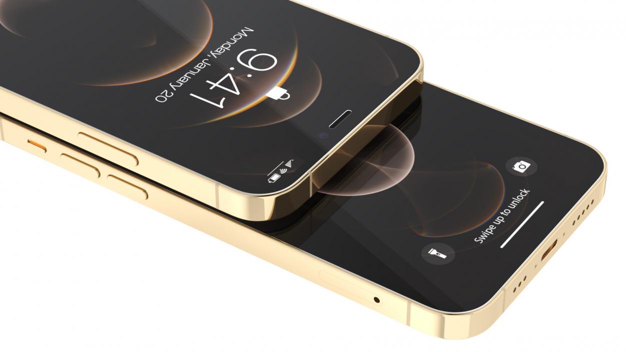 Apple iPhone 12 Pro Gold 3D model