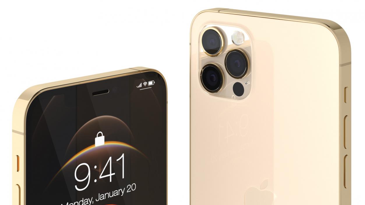 Apple iPhone 12 Pro Gold 3D model