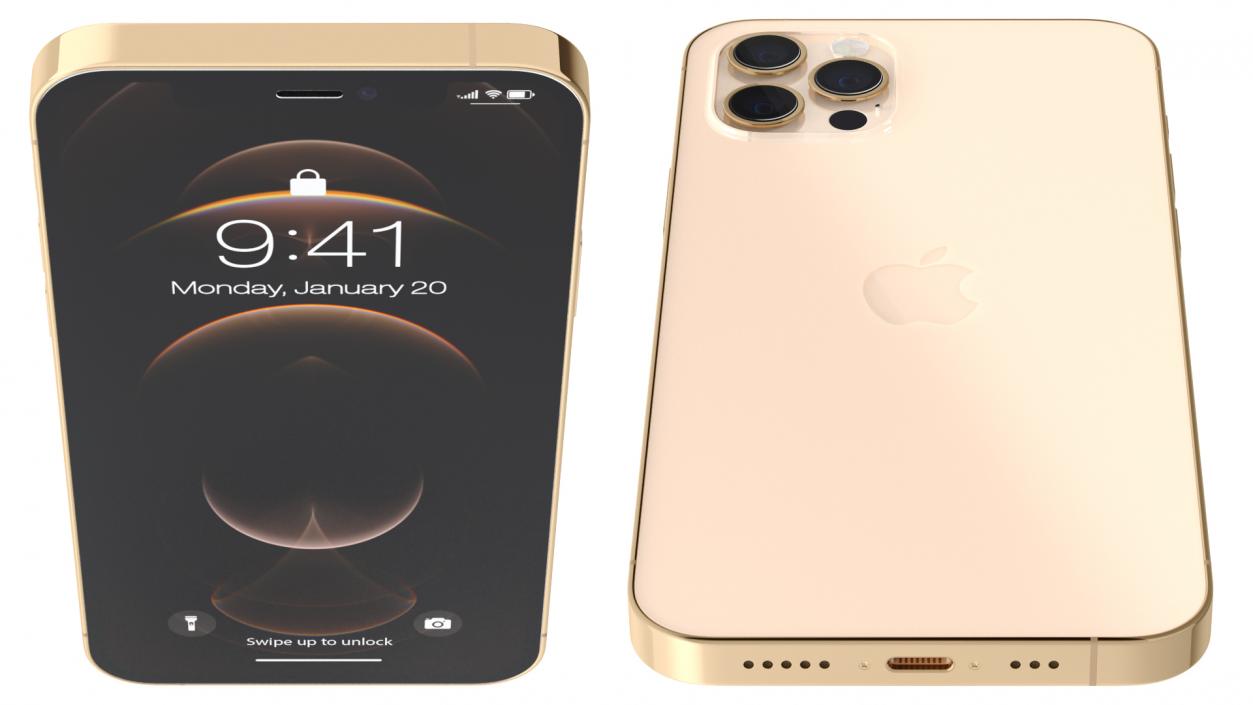 Apple iPhone 12 Pro Gold 3D model