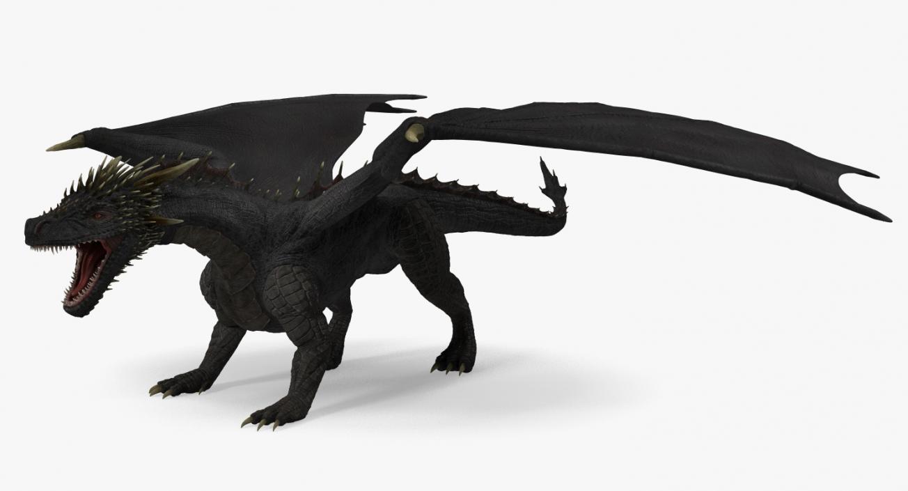 3D Dragon Attacking Pose