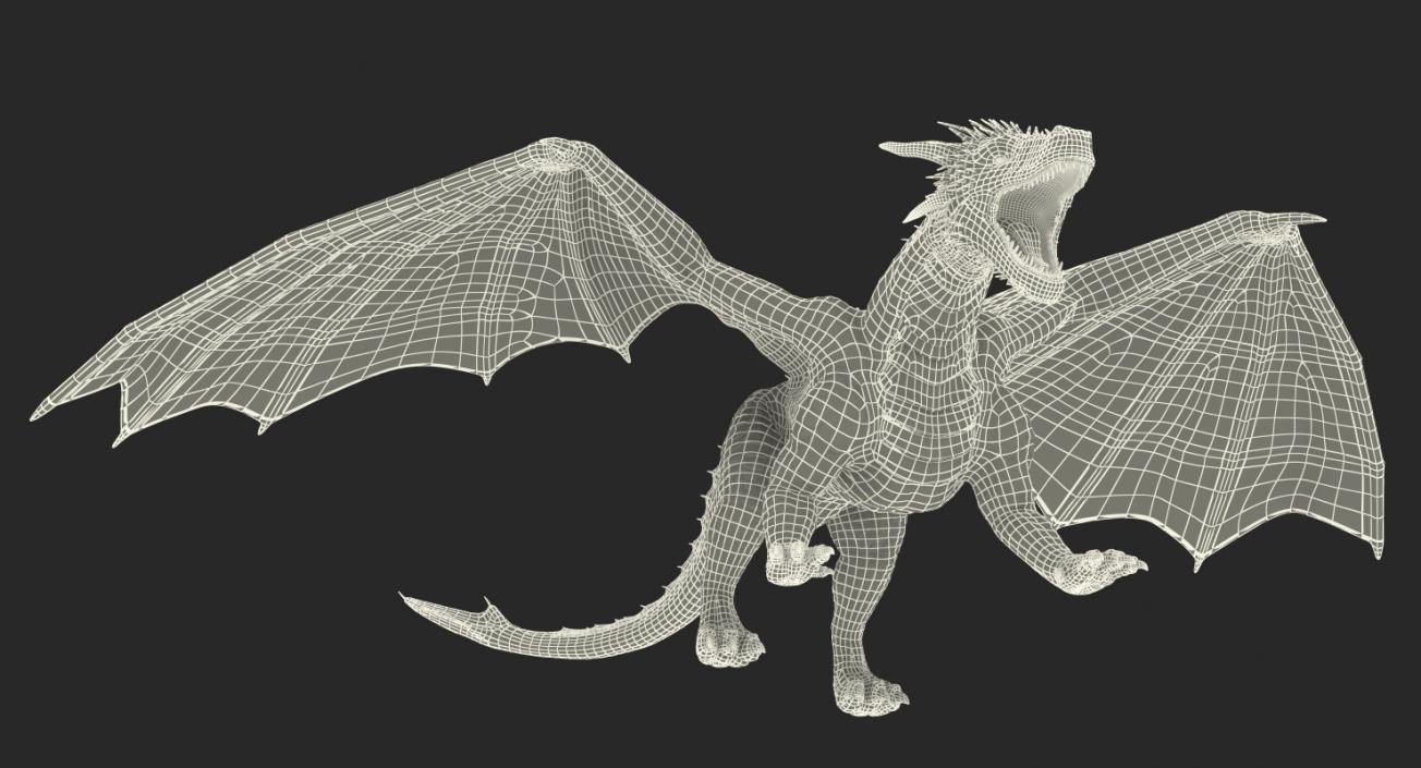 3D Dragon Attacking Pose