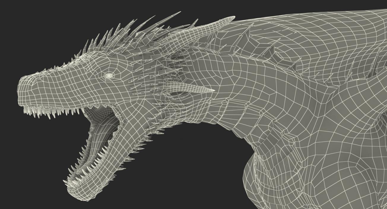 3D Dragon Attacking Pose