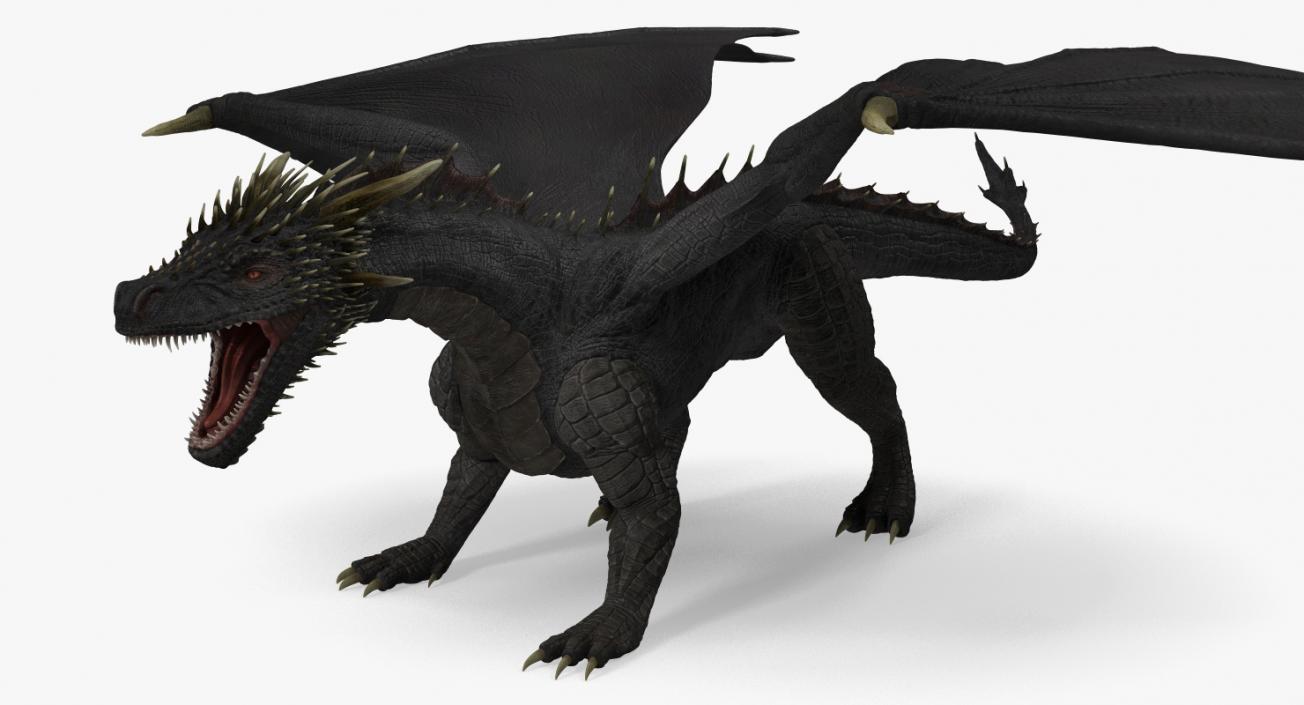 3D Dragon Attacking Pose