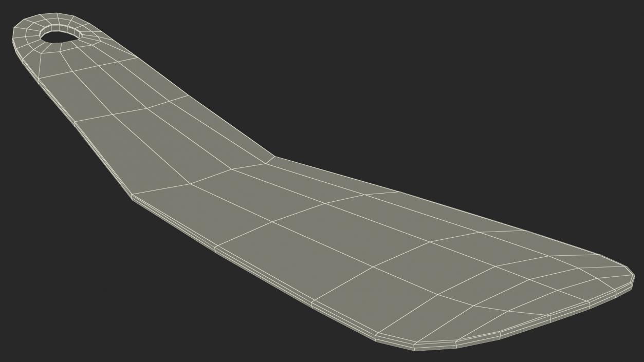 Plastic Travel Shoe Horn 3D model