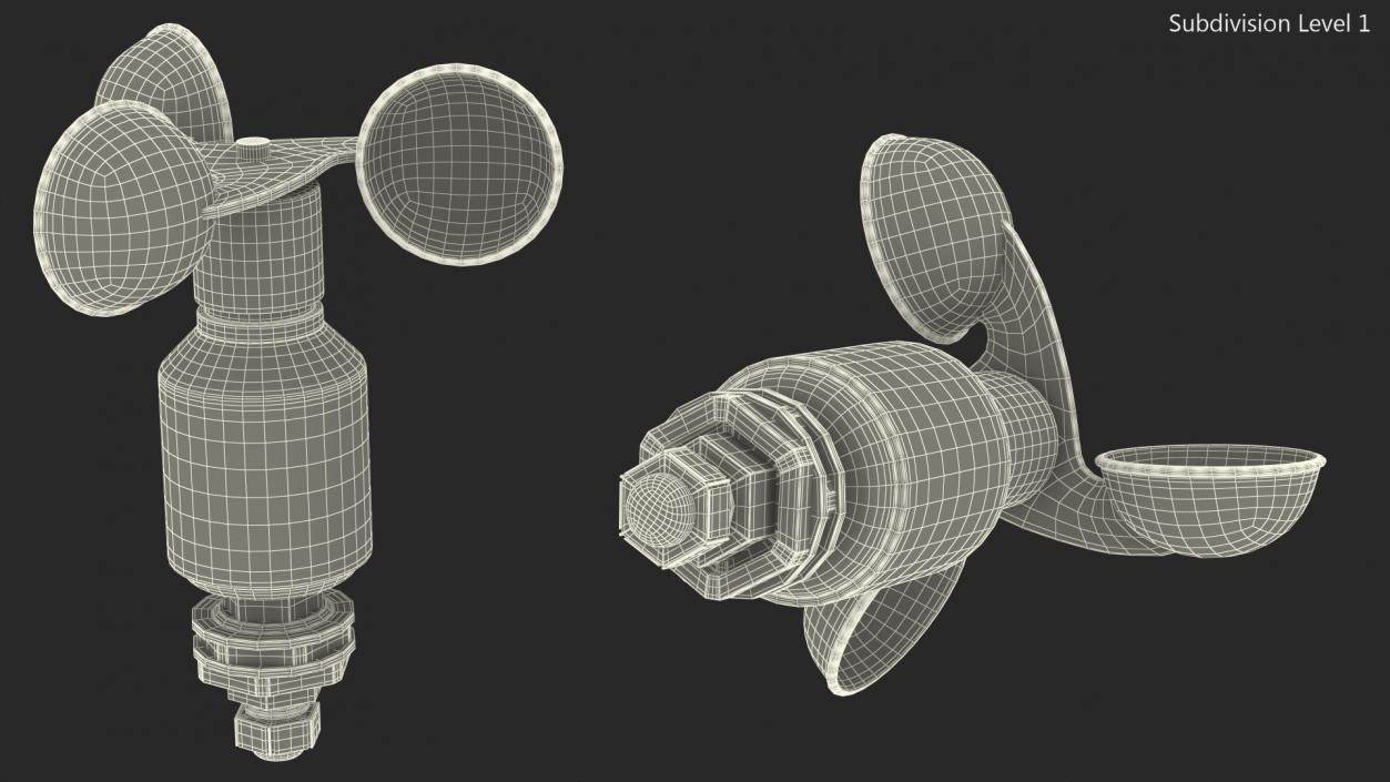 3D Anemometer Wind Speed Sensor model