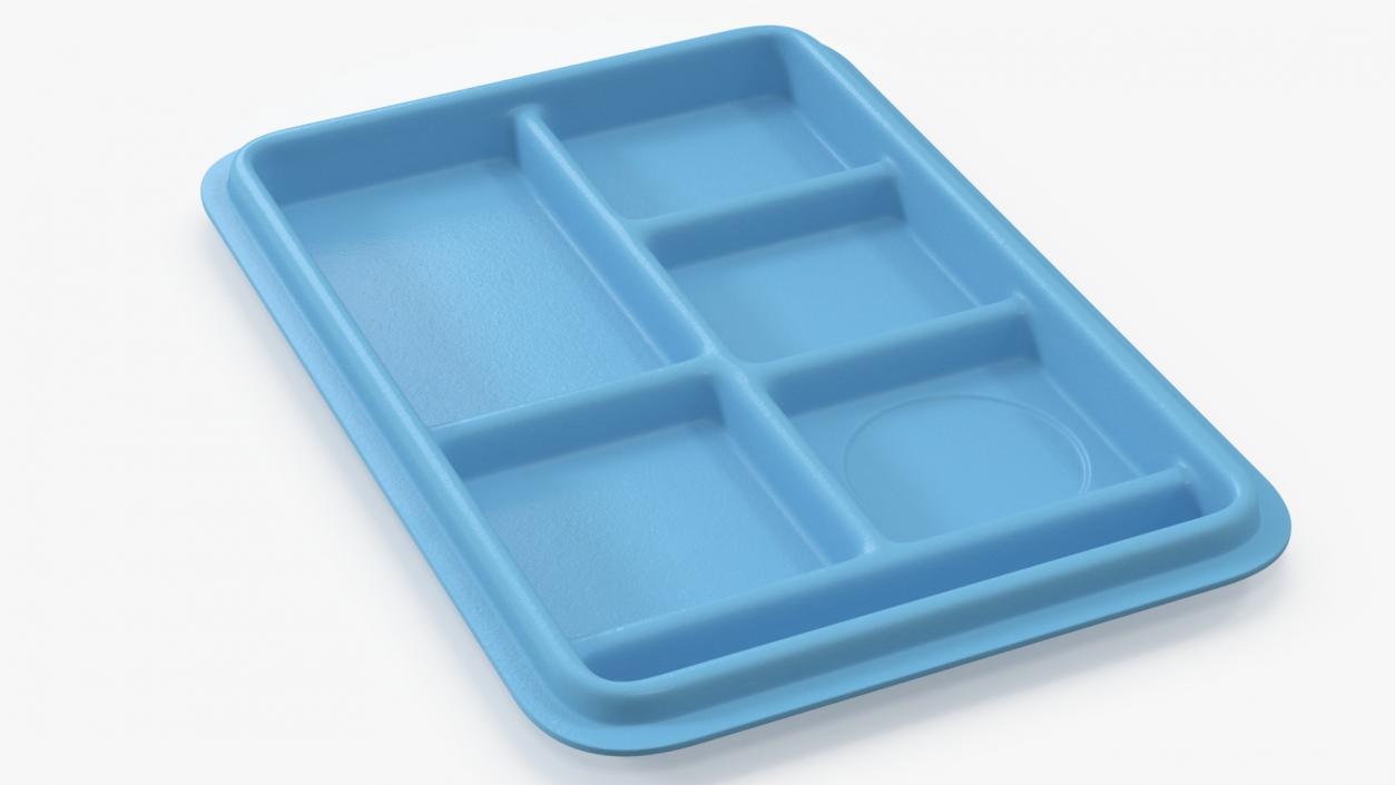 3D Compartment Meal Tray Blue 2 model