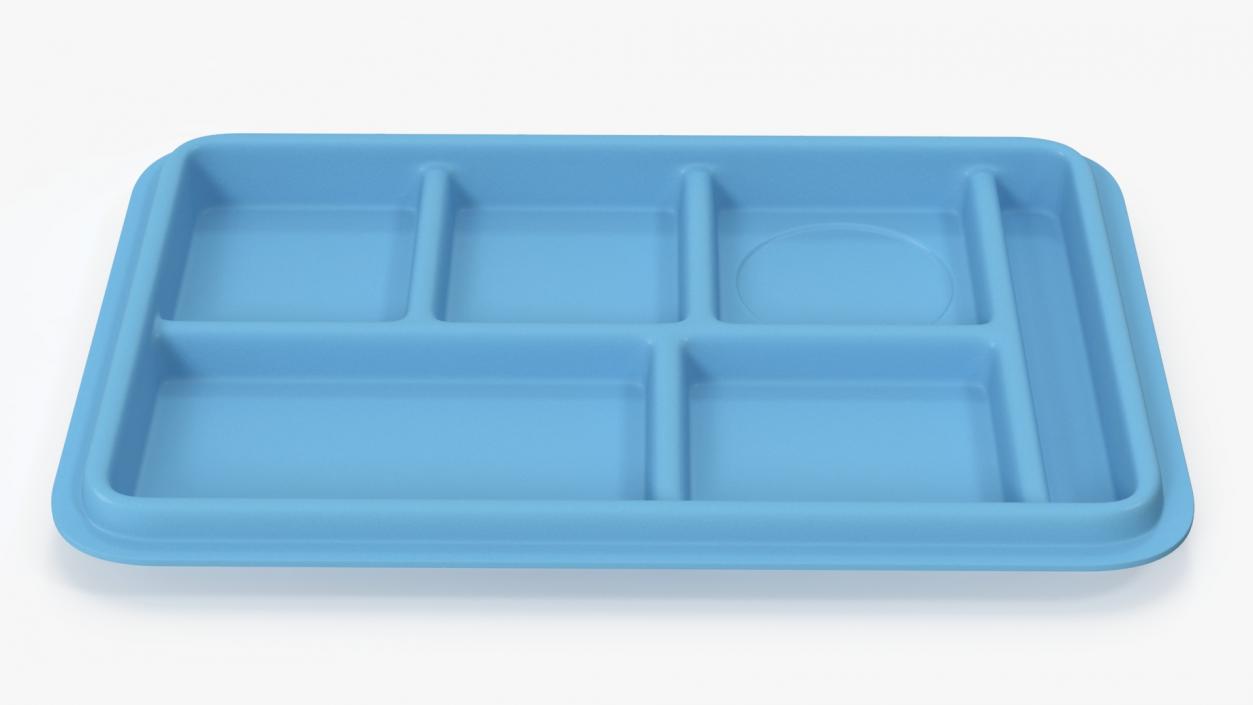 3D Compartment Meal Tray Blue 2 model