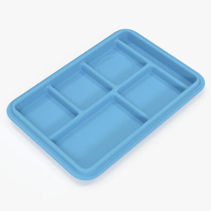 3D Compartment Meal Tray Blue 2 model