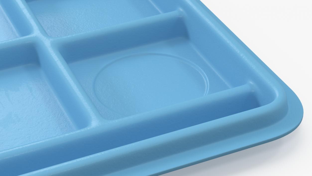 3D Compartment Meal Tray Blue 2 model