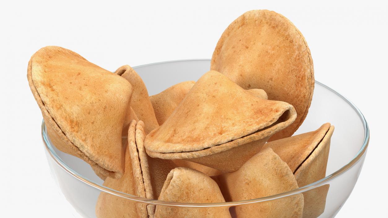 3D Fortune Cookies in Bowl model