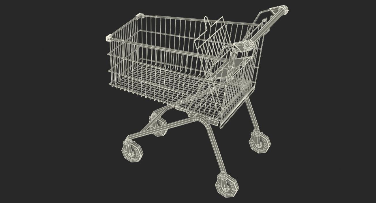 3D Supermarket Cart