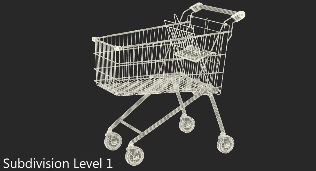 3D Supermarket Cart