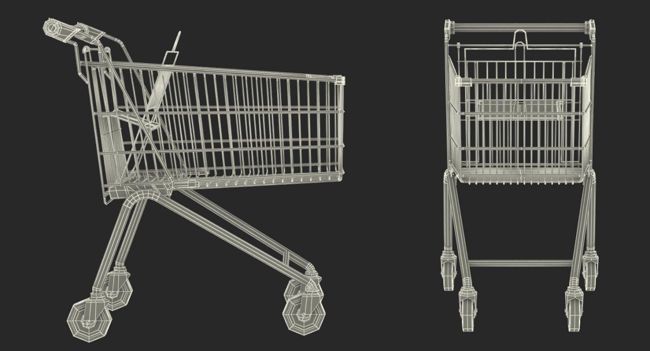 3D Supermarket Cart