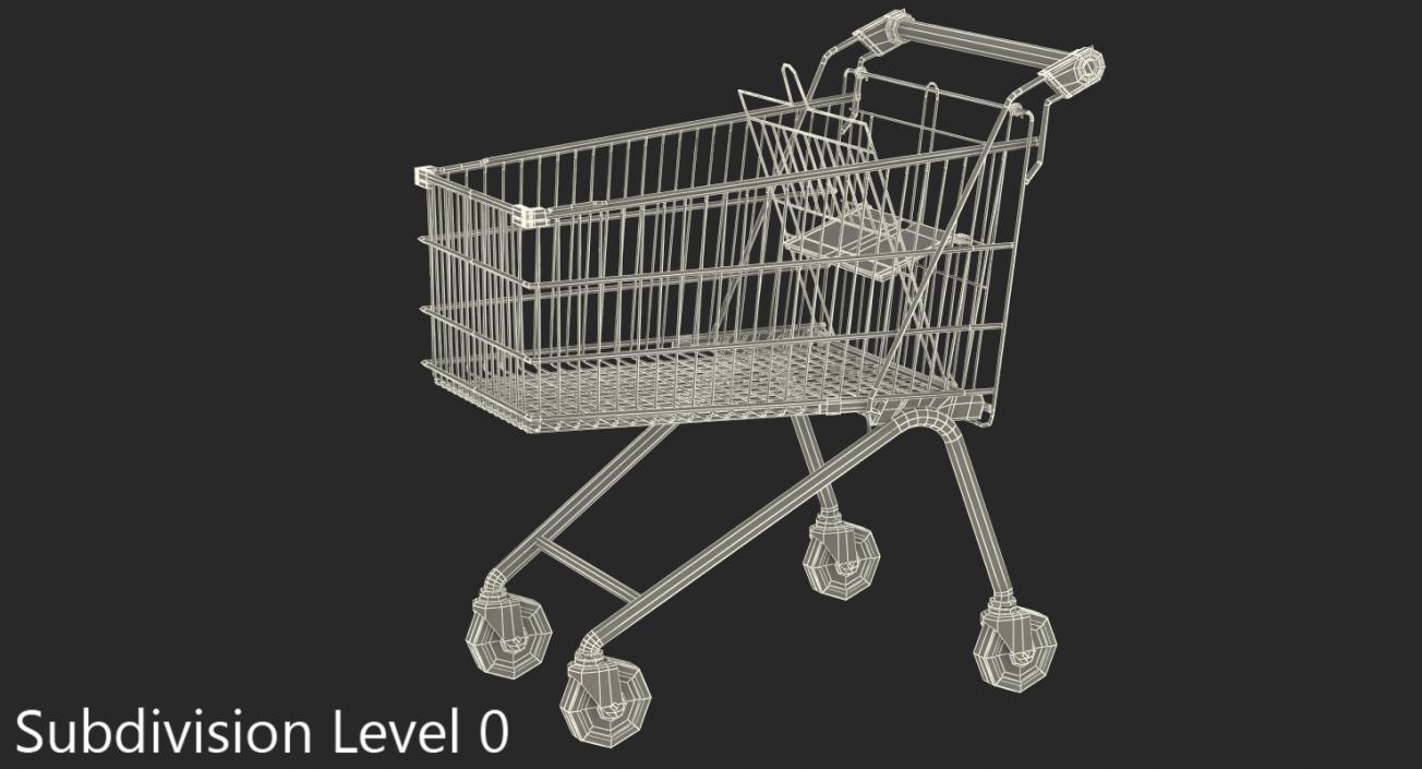 3D Supermarket Cart