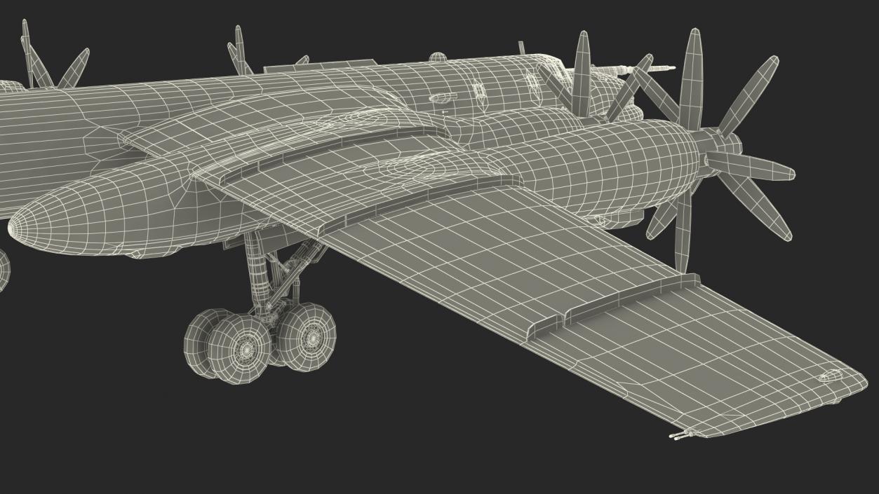 Strategic Missile Carrier Plane Simple Interior Rigged 3D model