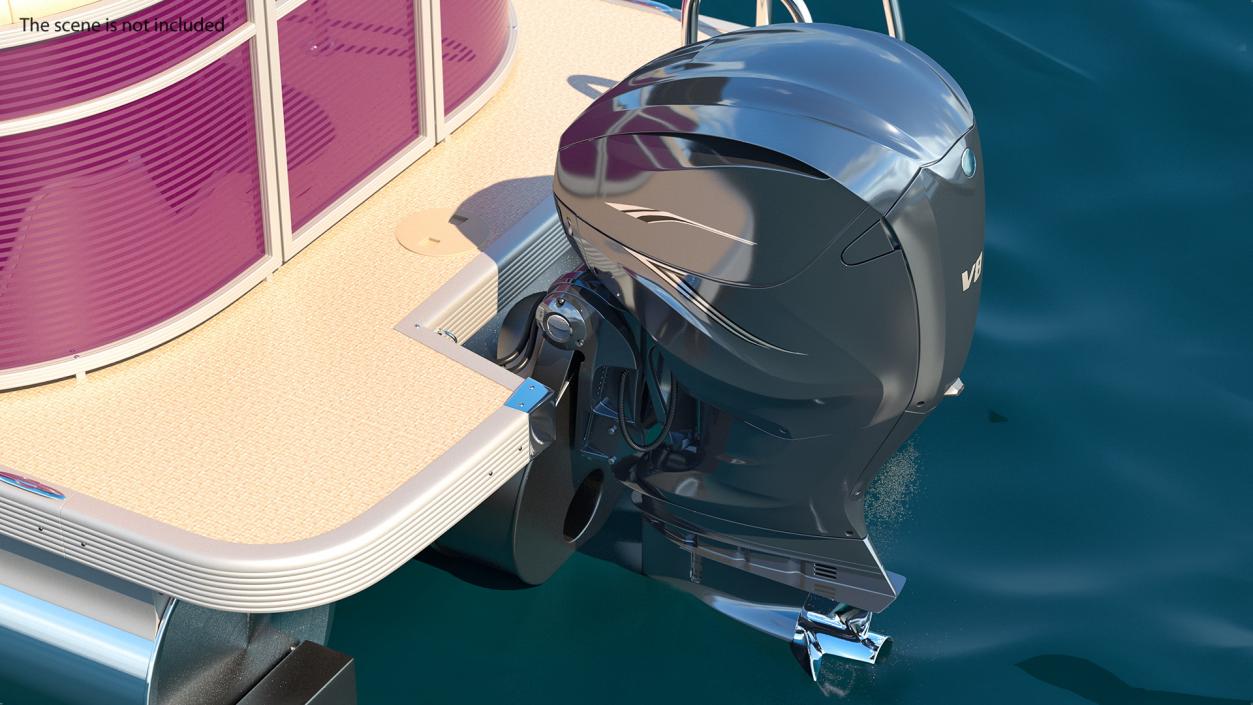 V8 Outboard Boat Motor Rigged 3D model