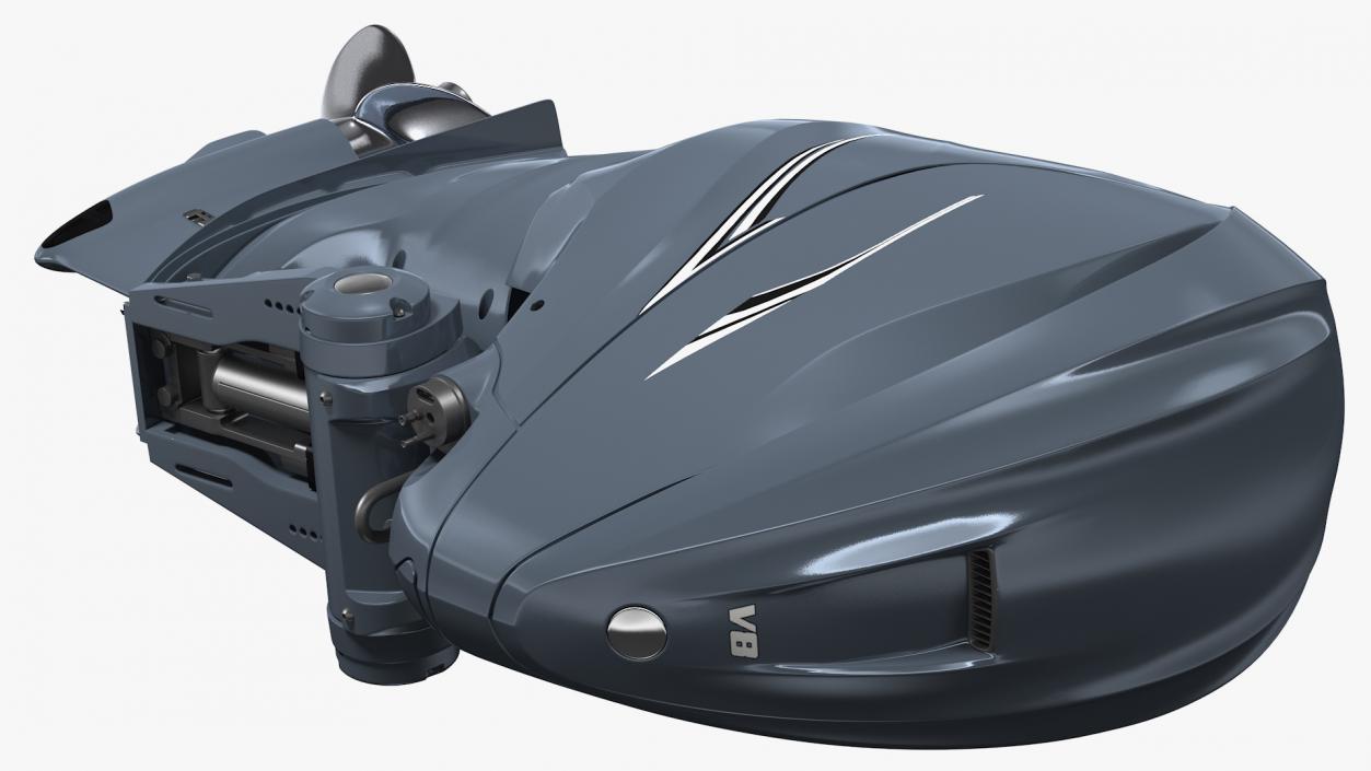 V8 Outboard Boat Motor Rigged 3D model