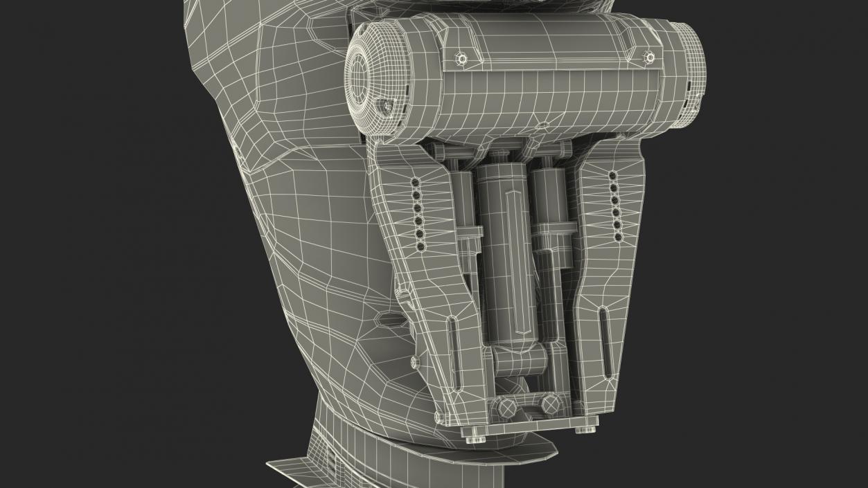 V8 Outboard Boat Motor Rigged 3D model