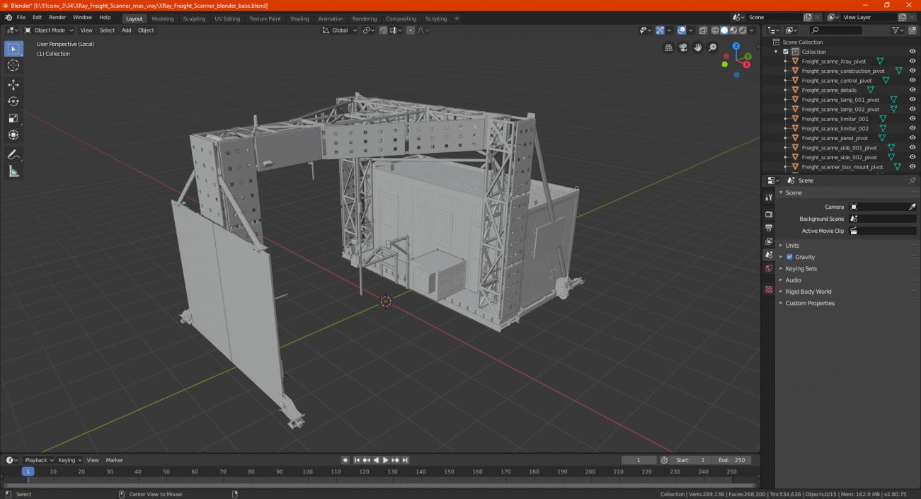 3D model XRay Freight Scanner