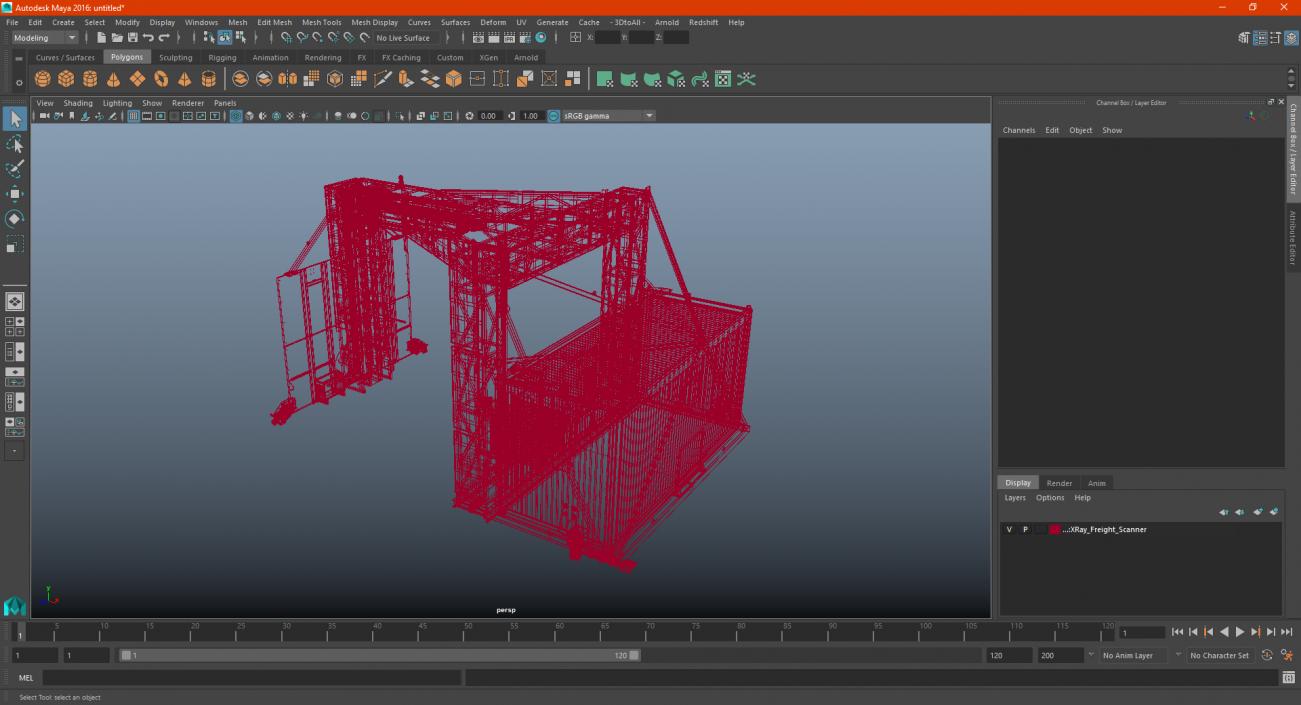 3D model XRay Freight Scanner