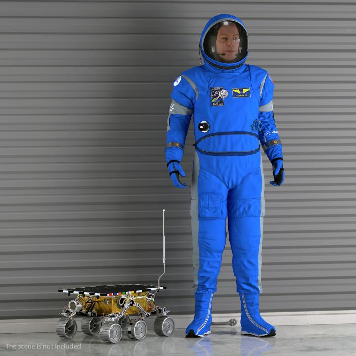 3D model Boeing Spacesuit Astronaut Standing Pose