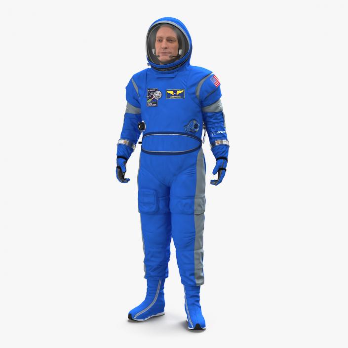 3D model Boeing Spacesuit Astronaut Standing Pose