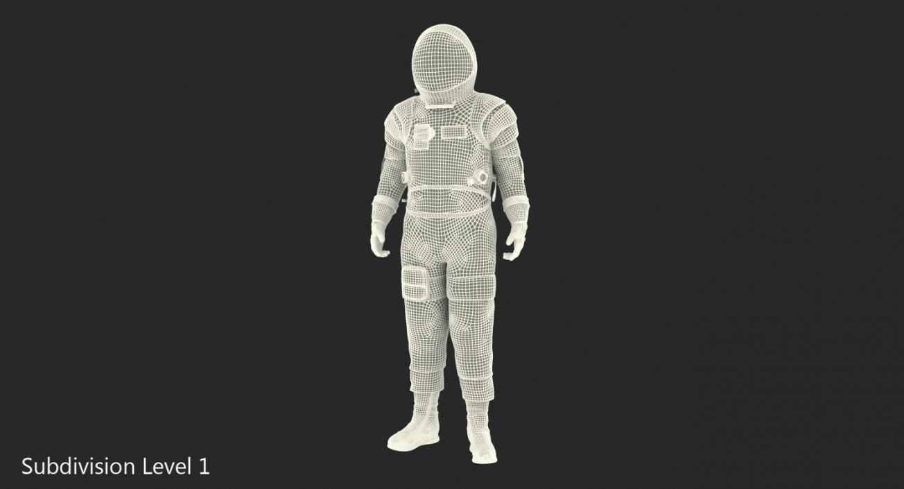 3D model Boeing Spacesuit Astronaut Standing Pose