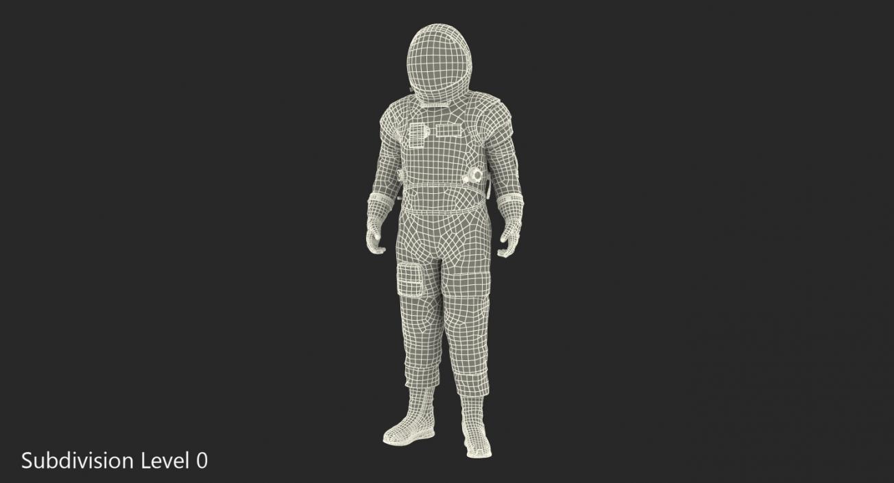 3D model Boeing Spacesuit Astronaut Standing Pose